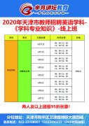 2022天津市教师招聘英语学科课程