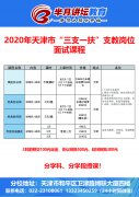 2020年天津市三支一扶考试面试辅导课程